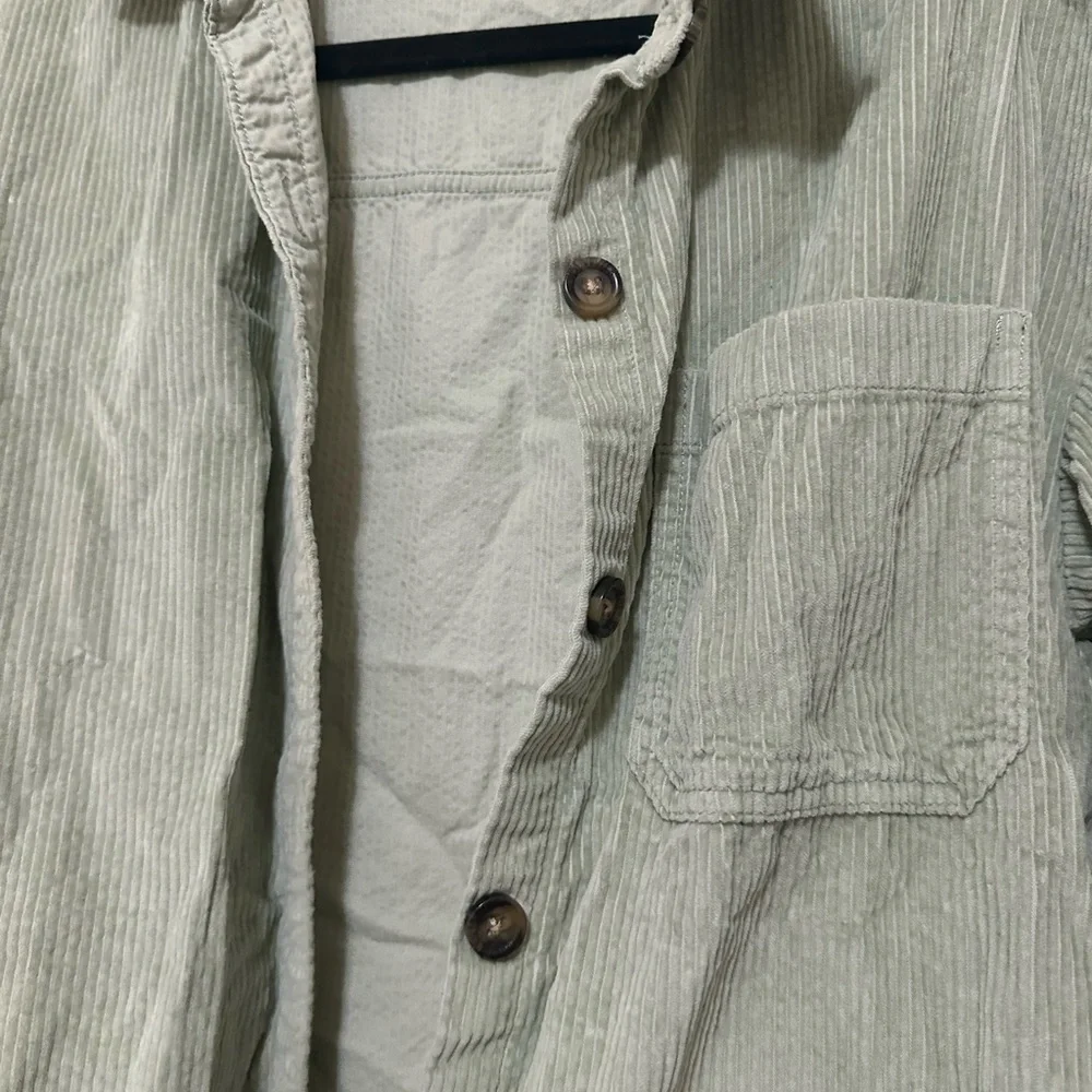 HOLLISTER CORDUROY LIGHT GREEN JACKET - Picture 3 of 5